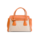 Prada 'Saffiano-Cuir Trimmed Canapa' Tote