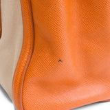 Prada 'Saffiano-Cuir Trimmed Canapa' Tote