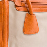 Prada 'Saffiano-Cuir Trimmed Canapa' Tote