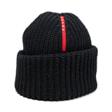 Prada 'Linea Rossa' Ribbed Knit Beanie - Men's M