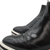 Prada 'Brogue' Platform Chelsea Boots - Women's 37