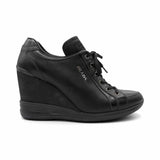 Prada Leather Wedge Sneakers - Women's 38.5