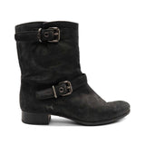 Prada Suede Moto Boots - Women's 39