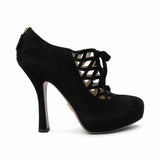 Prada 'Calzature Donna' Lace- Up Booties - Women's 36