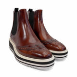 Prada Brogue Platform Boots - Women's 36