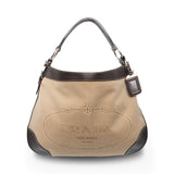 Prada 'Logo Jacquard Canapa Hobo Bag'