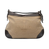 Prada 'Logo Jacquard Canapa Hobo Bag'