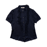 Prada Silk Ruffle Blouse - Women's 40