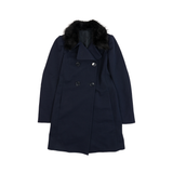 Prada Fur Collar Peacoat - Women's 44