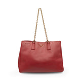 Prada Red Saffiano Tote Bag