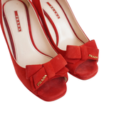 Prada Peep-Toe Wedges - Women's 39.5