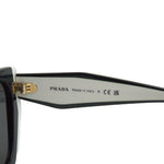 Prada Black Ivory Cat Eye Sunglasses interior detail