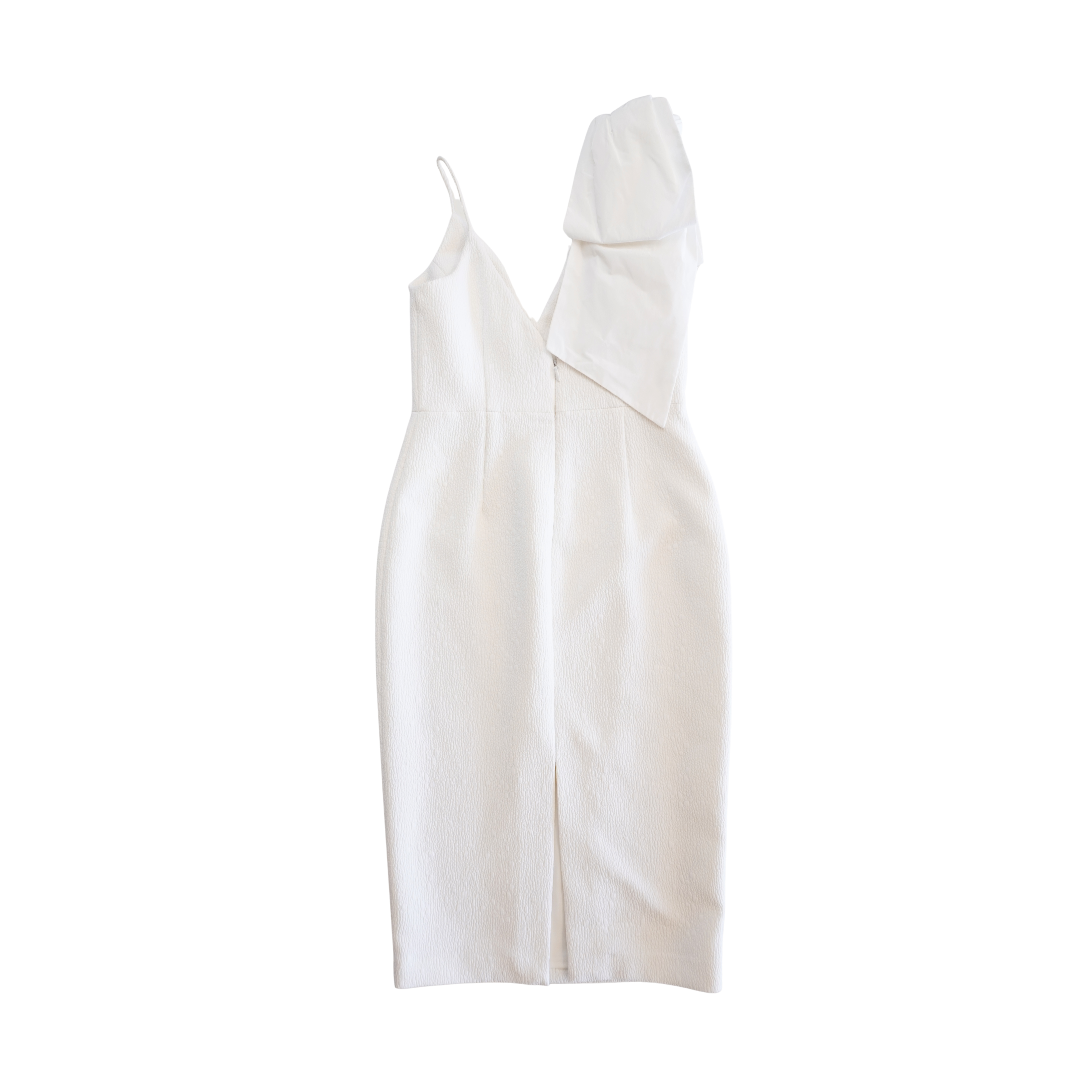 Rebecca Vallance Bow-trimmed crÃape midi dress White female UK 12