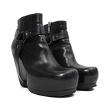 Rick Owens 'Harness Zip Wedge Boots' - Women's 37