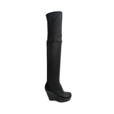 Rick Owens Thigh High Wedge Boots - Women's 37