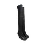 Rick Owens Thigh High Wedge Boots - Women's 37