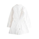 Roberto Cavalli White Trench Coat - Women's M