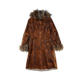 Robrik Rabbit Fur & Leather Coat - Women's 44