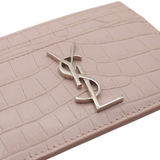 Saint Laurent Croc-Embossed Cardholder
