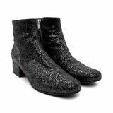 Saint Laurent 'Caleb' Glitter Ankle Boots - Women's 37