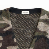 Saint Laurent Mohair Camo Cardigan - Men's XS