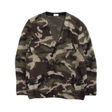 Saint Laurent Mohair Camo Cardigan - Men's XS