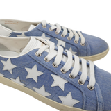 Saint Laurent 'Court Classic' Denim Star Sneakers - Women's 38