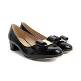 Salvatore Ferragamo 'Vara' Block Heel Pumps - Women's 8