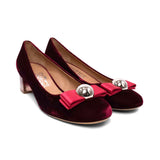 Salvatore Ferragamo Velvet Bow Heels - Women's 8