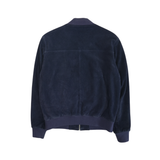 Sandro Navy Suede Bomber Jacket - Men's L