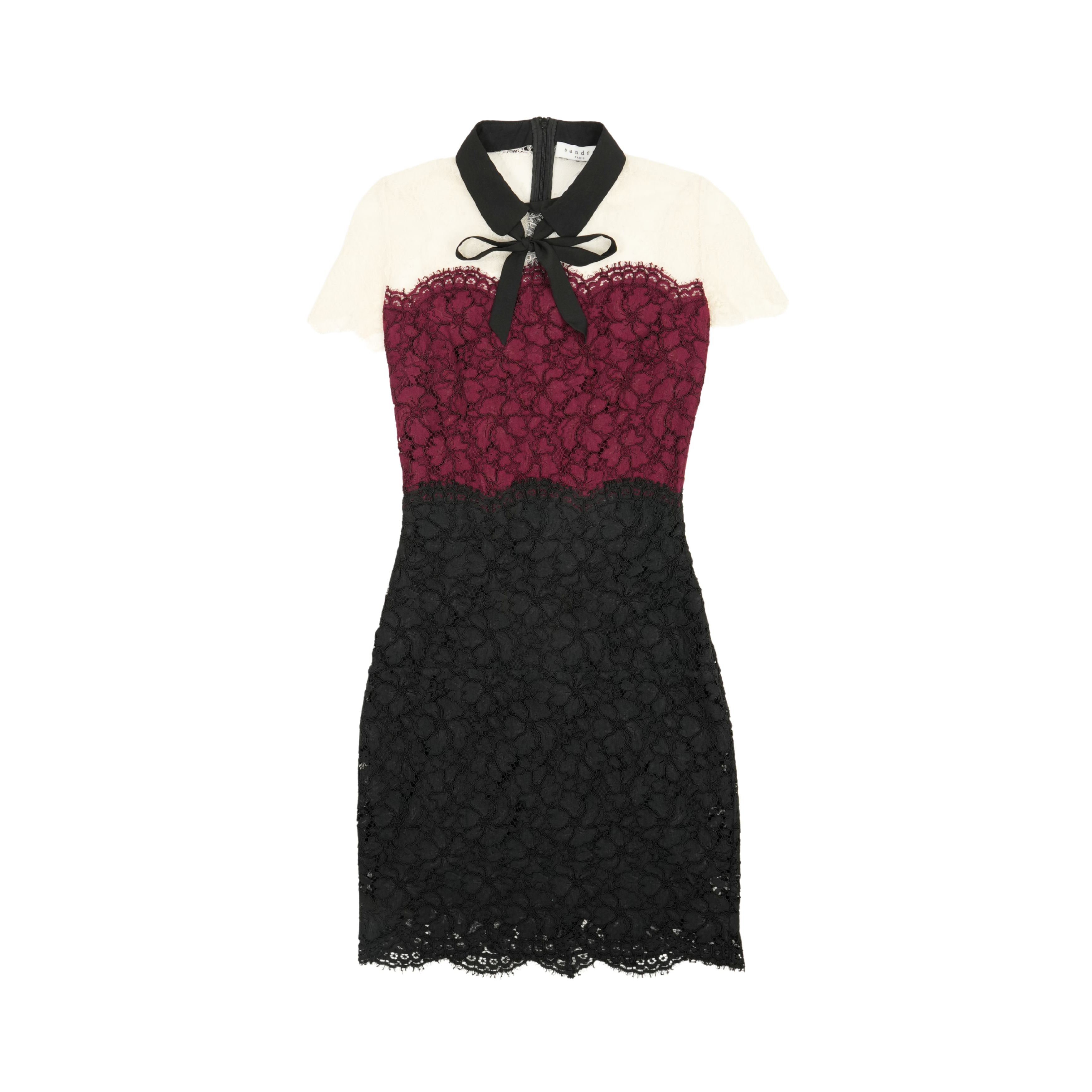 sandro rozen lace dress Sandro Rozen Lace Sheath Mini Dress