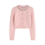 Self Portrait Embellished Cardigan Skirt Set - Women's L