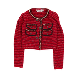 Self Portrait Cropped Tweed Jacket - Women's M