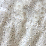 Self Portrait 'White Beaded Sequin' Maxi Dress - Women's 10