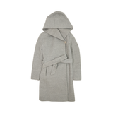 Sentaler 'Baby Alpaca Mid Length Hooded Wrap Coat' - Women's XS