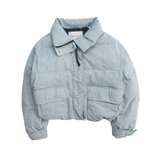 AGOLDE 'Nova' Denim Puffer Jacket - Women's S