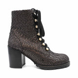 Stuart Weitzman Tweed Combat Boots - Women's 7