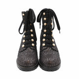 Stuart Weitzman Tweed Combat Boots - Women's 7