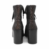 Stuart Weitzman Tweed Combat Boots - Women's 7