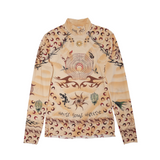 Marine Serre 'Punk Shaded Second Skin Tattoo' Top - Men's M