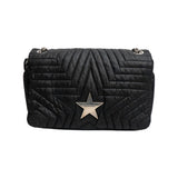 Stella McCartney Black Star Shoulder Bag front