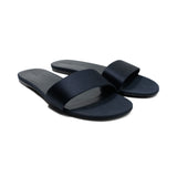 The Row 'Combo' Satin Slides - Women's 40.5