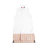 Thom Browne White Collard Polo Vest Dress - Women's 40