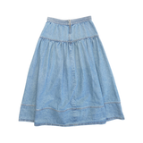 Ulla Johnson Gathered Denim Skirt - Women's 8
