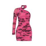 Blumarine Rose Print Mini Dress - Women's 6