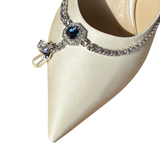 Jimmy Choo 'Rav 65' Satin Mules - Women's 35.5