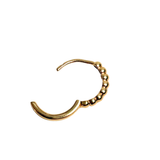 Mejuri 'Beaded Huggie' 14K White Gold Hoops