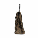 Valentino Lace Raffia Top Handle Handbag