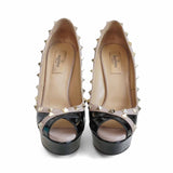 Valentino Rockstud Peep Toe Heels - Womens' 38