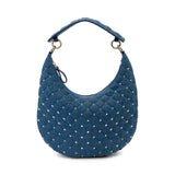 Valentino 'Spike Rockstud' Denim Handbag